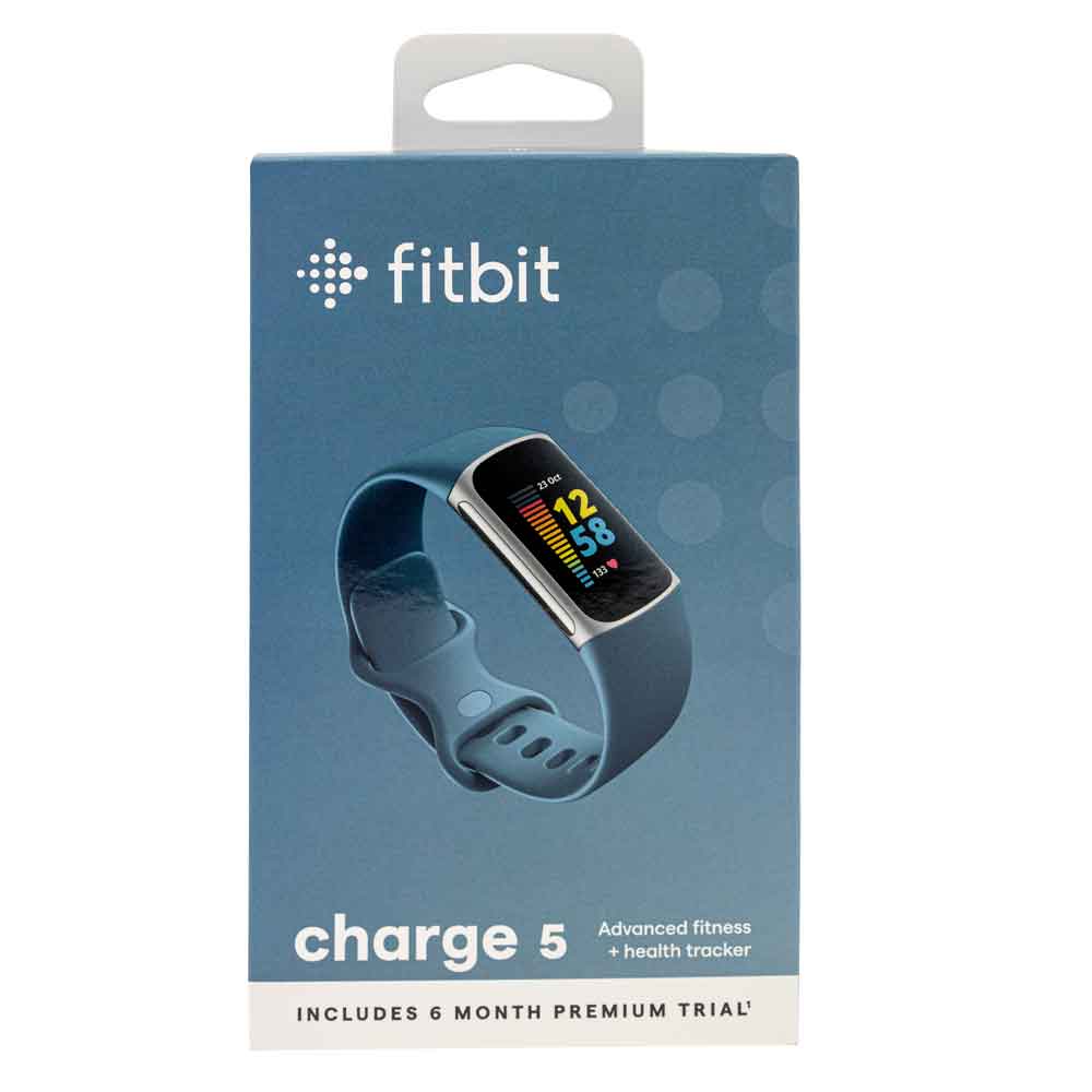 Fitbit Charge 5, Steel Blue/ Platinum Stainless Steel Fitbit Charge 5, Steel Blue/ Platinum Stainless Steel